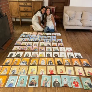 Con @celina.aguilart, que pintó 126 santos en 90 días!